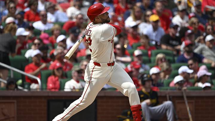 Aug 29, 2026; St. Louis, Missouri, USA; St. Louis Cardinals left fielder Joshua Baez (22) hits a solo home run against the Pittsburgh Pirates in the third inning at Busch Stadium. Mandatory Credit: Joe Puetz-Imagn Images Aug 29, 2026; St. Louis, Missouri, USA; St. Louis Cardinals left fielder Joshua Baez (22) hits a solo home run against the Pittsburgh Pirates in the third inning at Busch Stadium. Mandatory Credit: Joe Puetz-Imagn Images