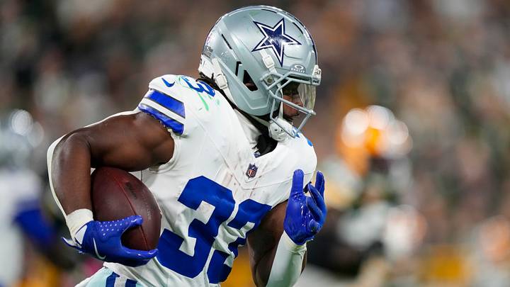 Dallas Cowboys running back Javonte Williams during the game against the Green Bay Packers at Lambeau Field.