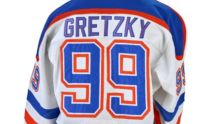 An epic Wayne Gretzky jersey was just one of the iconic items sold by Christie's at The Jim Irsay Collection auction.