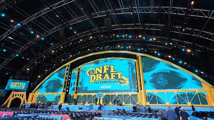 Apr 23, 2026; Pittsburgh, PA, USA; The 2026 NFL Draft Theater stage at Acrisure Stadium. Mandatory Credit: Kirby Lee-Imagn Images