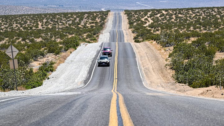 Scenic roads near Death Valley in California