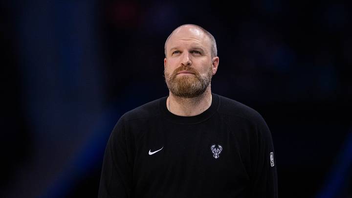 Oct 11, 2026; Charlotte, North Carolina, USA; Milwaukee Bucks head coach Taylor Jenkins checks the clock during the third quarter against the Charlotte Hornets at Spectrum Center. Mandatory Credit: Scott Kinser-Imagn Images
