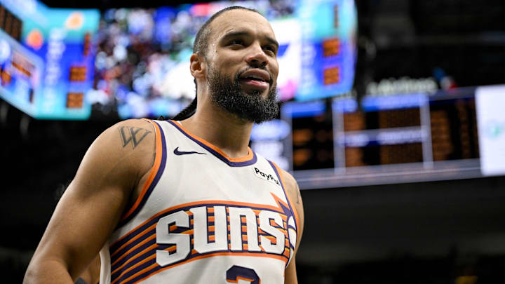 Nov 12, 2025; Dallas, Texas, USA; Phoenix Suns forward Dillon Brooks (3) looks on during the second half against the Dallas Mavericks at the American Airlines Center. Mandatory Credit: Jerome Miron-Imagn Images Nov 12, 2025; Dallas, Texas, USA; Phoenix Suns forward Dillon Brooks (3) looks on during the second half against the Dallas Mavericks at the American Airlines Center. Mandatory Credit: Jerome Miron-Imagn Images