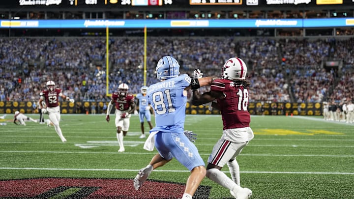South Carolina football defensive back Keenan Nelson, Jr. against North Carolina in 2023