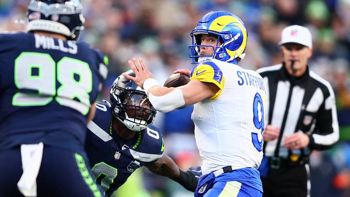 Matthew Stafford and the Rams will have to get past the Seahawks to get back to the Super Bowl. Matthew Stafford and the Rams will have to get past the Seahawks to get back to the Super Bowl.
