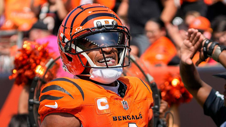 Cincinnati Bengals wide receiver Ja'Marr Chase (1)Jacksonville Jaguars at Paycor Stadium on Sunday, September 14, 2025. Cincinnati Bengals wide receiver Ja'Marr Chase (1)Jacksonville Jaguars at Paycor Stadium on Sunday, September 14, 2025.