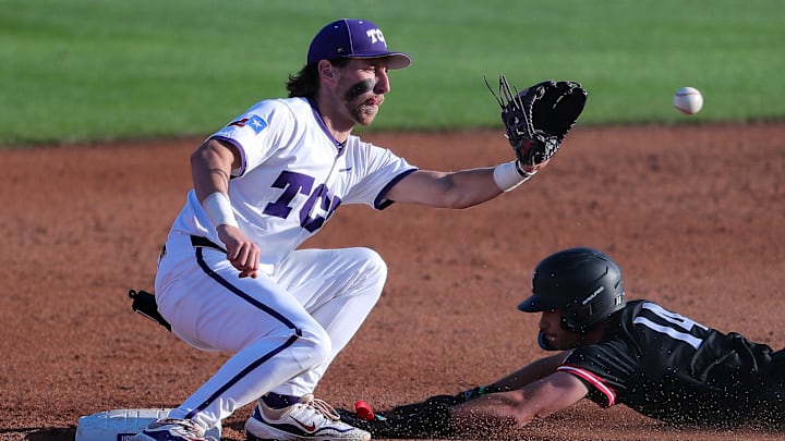 TCU's Cole Cramer at 2nd base earlier this month against Cincinnati. The Horned Frogs finished third in our Big 12 Baseball Power Rankings. 
