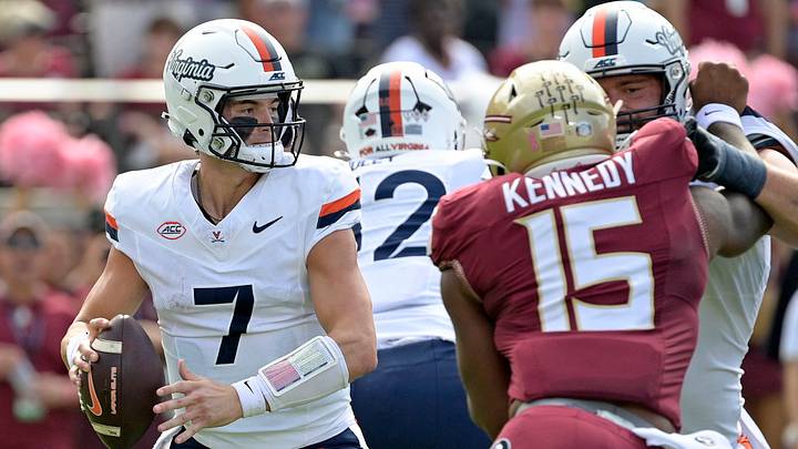 Oct 3, 2026; Tallahassee, Florida, USA; Virginia Cavaliers quarterback Beau Pribula (7) throws the ball during the first quarter of the game against the Florida State Seminoles at Doak S. Campbell Stadium. Mandatory Credit: Melina Myers-Imagn Images Oct 3, 2026; Tallahassee, Florida, USA; Virginia Cavaliers quarterback Beau Pribula (7) throws the ball during the first quarter of the game against the Florida State Seminoles at Doak S. Campbell Stadium. Mandatory Credit: Melina Myers-Imagn Images