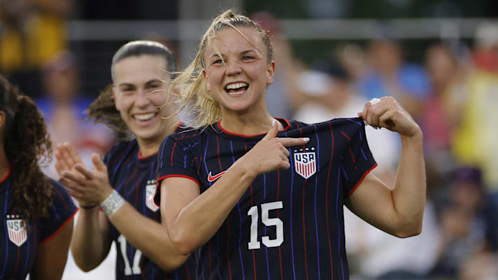 USWNT midfielder Claire Hutton made an impression during the latest international window. USWNT midfielder Claire Hutton made an impression during the latest international window.