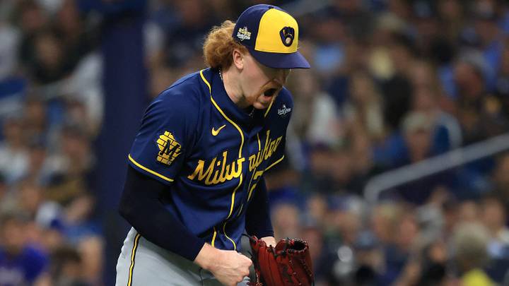 Milwaukee Brewers pitcher Dustin May.