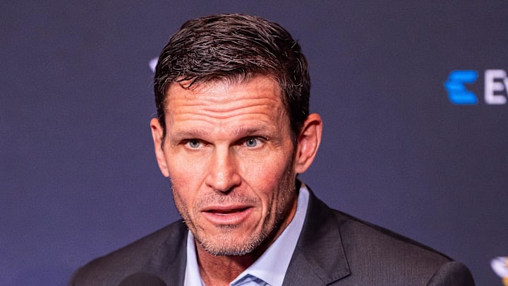 The Jacksonville Jaguars Executive Vice President of Football Operations Tony Boselli answered questions during the announcement of the team’s new general manager, James Gladstone Monday morning, February 24, 2025. [Doug Engle/Florida Times-Union]2025