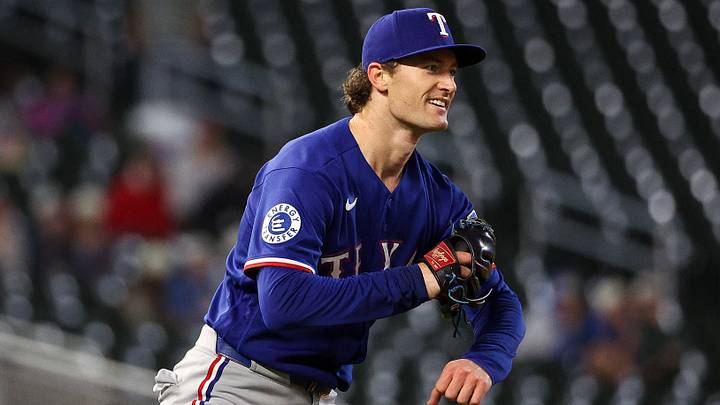 Texas Rangers pitcher Jacob Latz. Credit: Matt Krohn-Imagn Images Texas Rangers pitcher Jacob Latz. Credit: Matt Krohn-Imagn Images