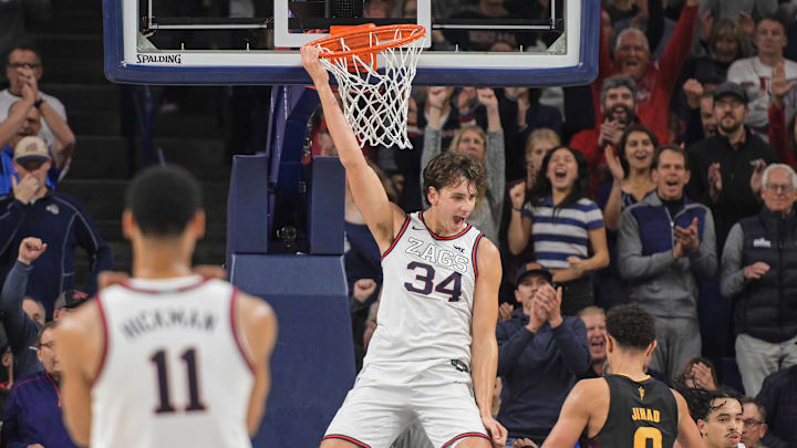 Gonzaga forward Braden Huff. Gonzaga forward Braden Huff.