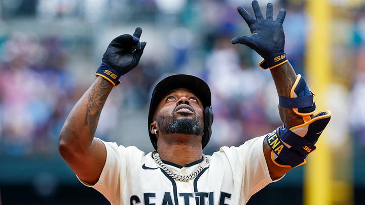 Seattle Mariners left fielder Randy Arozarena (56). Mandatory Credit: Joe Nicholson-Imagn Images Seattle Mariners left fielder Randy Arozarena (56). Mandatory Credit: Joe Nicholson-Imagn Images