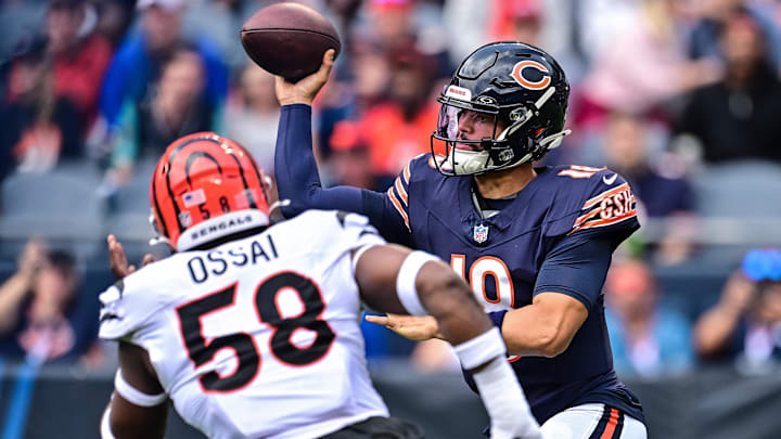 Caleb Williams' ability to overcome the helmet mic fiasco against the Bengals is being called a key point for the Bears offense. Caleb Williams' ability to overcome the helmet mic fiasco against the Bengals is being called a key point for the Bears offense.