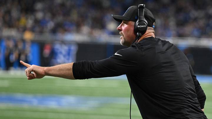 Oct 25, 2026; Detroit, Michigan, USA;  Detroit Lions head coach Dan Campbell reacts to a call during the second quarter against the Green Bay Packers at Ford Field.  Mandatory Credit: Lon Horwedel-Imagn Images