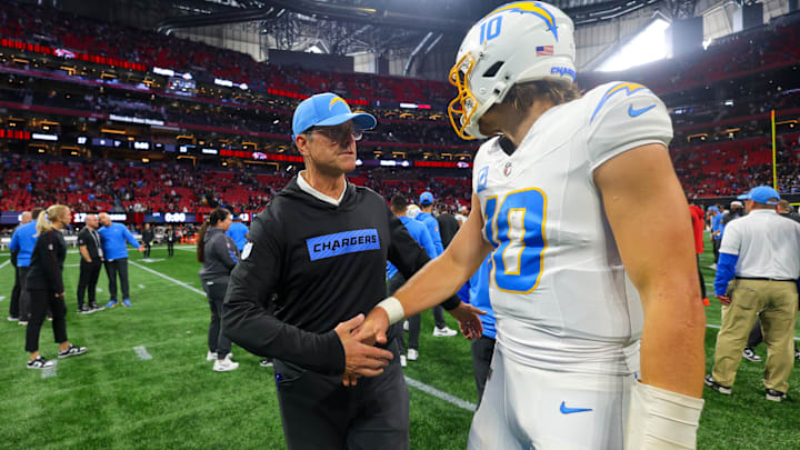 Jim Harbaugh stuck up for his quarterback once again. 