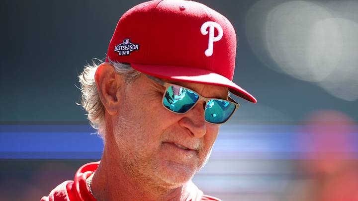 Sep 30, 2026; Cumberland, Georgia, USA; Philadelphia Phillies interim manager Don Mattingly looks on during batting practice prior to game two of the Wildcard round against the Atlanta Braves in the 2026 MLB Playoffs at Truist Park. Mandatory Credit: Brett Davis-Imagn Images Sep 30, 2026; Cumberland, Georgia, USA; Philadelphia Phillies interim manager Don Mattingly looks on during batting practice prior to game two of the Wildcard round against the Atlanta Braves in the 2026 MLB Playoffs at Truist Park. Mandatory Credit: Brett Davis-Imagn Images