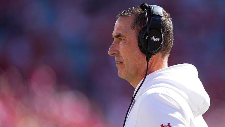 Oct 3, 2026; Madison, Wisconsin, USA;  Wisconsin Badgers head coach Luke Fickell during the game against the Michigan State Spartans at Camp Randall Stadium. Mandatory Credit: Jeff Hanisch-Imagn Images
