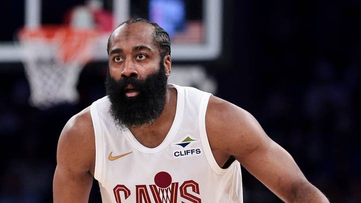 Cleveland Cavaliers guard James Harden (1) controls the ball against the New York Knicks during the second quarter of game two of the eastern conference finals of the 2026 NBA playoffs at Madison Square Garden on May 21, 2026. Cleveland Cavaliers guard James Harden (1) controls the ball against the New York Knicks during the second quarter of game two of the eastern conference finals of the 2026 NBA playoffs at Madison Square Garden on May 21, 2026.