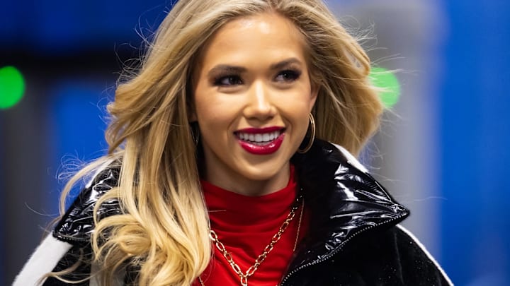 Kansas City Chiefs team executive Gracie Hunt against the Buffalo Bills in the 2024 AFC divisional round game at Highmark Stadium.