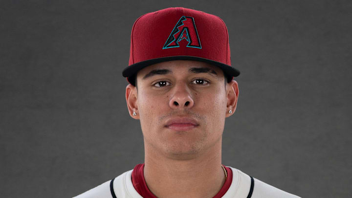 Feb 19, 2025; Scottsdale, AZ, USA; Arizona Diamondbacks outfielder Jorge Barrosa (1) poses for a portrait for MLB Media Day at Salt River Fields. Mandatory Credit: Allan Henry-Imagn Images Feb 19, 2025; Scottsdale, AZ, USA; Arizona Diamondbacks outfielder Jorge Barrosa (1) poses for a portrait for MLB Media Day at Salt River Fields. Mandatory Credit: Allan Henry-Imagn Images