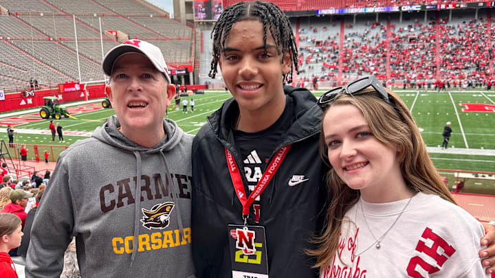 Nebraska Cornhuskers football commit Trae Taylor on a visit to the Husker Games