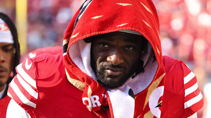 Oct 6, 2024; Santa Clara, California, USA; San Francisco 49ers wide receiver Brandon Aiyuk (11) after the game against the Arizona Cardinals at Levi's Stadium. Mandatory Credit: Kelley L Cox-Imagn Images