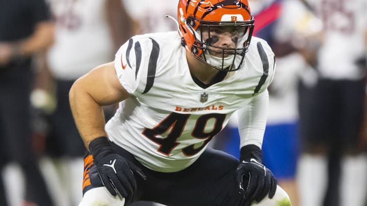 Nov 21, 2021; Paradise, Nevada, USA; Cincinnati Bengals linebacker Joe Bachie (49) against the Las