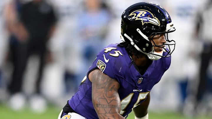 Baltimore Ravens linebacker Mike Green during the preseason opener against the Indianapolis Colts.