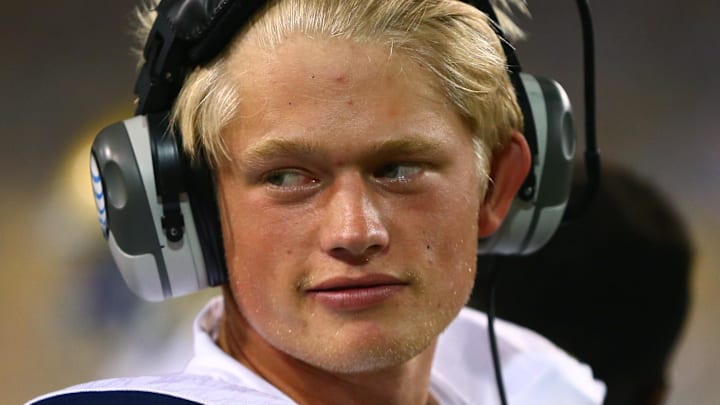 Sep 25, 2014; Tempe, AZ, USA; UCLA Bruins quarterback Jerry Neuheisel (11) against the Arizona State Sun Devils at Sun Devil Stadium. Sep 25, 2014; Tempe, AZ, USA; UCLA Bruins quarterback Jerry Neuheisel (11) against the Arizona State Sun Devils at Sun Devil Stadium.