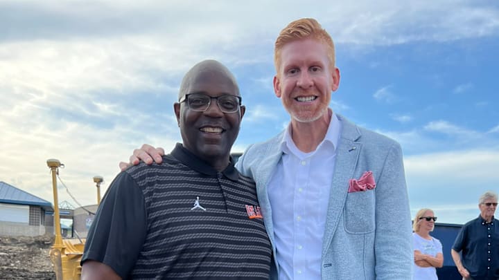 Tim Moses (left) has been named the athletic director at Waterloo United. He is a former Waterloo East and Northern Iowa football standout.