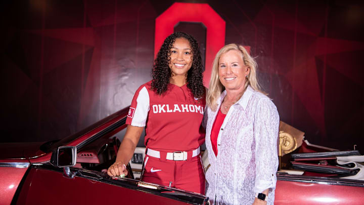 Oklahoma softball's Tia Milloy and Patty Gasso Oklahoma softball's Tia Milloy and Patty Gasso