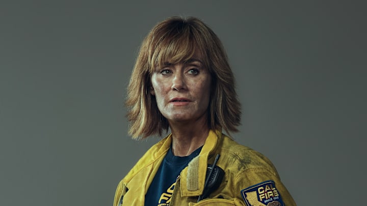 Diane Farr as Sharon Leone from the CBS Original Series FIRE COUNTRY, on the CBS Television Network.