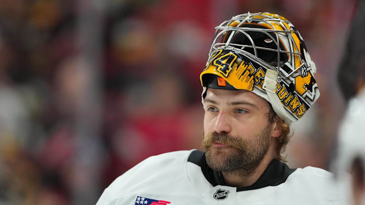 Former Oilers goaltender Stuart Skinner (74). Mandatory Credit: James Guillory-Imagn Images Former Oilers goaltender Stuart Skinner (74). Mandatory Credit: James Guillory-Imagn Images