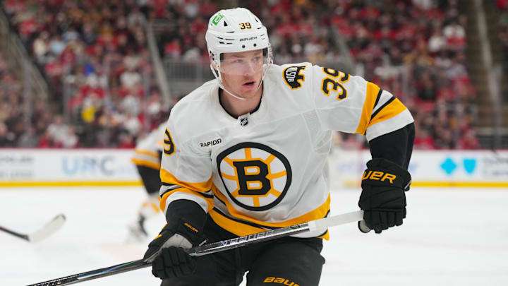 Morgan Geekie and the Bruins are road underdogs in Buffalo.