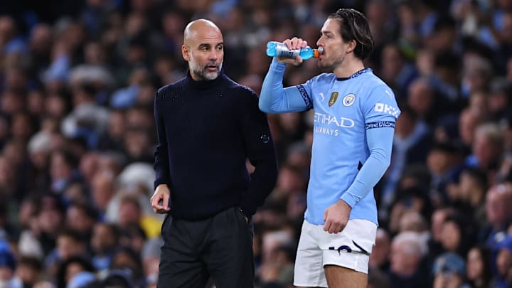 Pep Guardiola was asked about Jack Grealish drinking something a little stronger than Gatorade Pep Guardiola was asked about Jack Grealish drinking something a little stronger than Gatorade