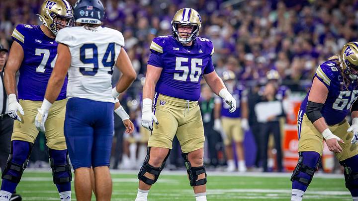 Geirean Hatchett (56) and Landen Hatchett (66) line up next to each other. Geirean Hatchett (56) and Landen Hatchett (66) line up next to each other.