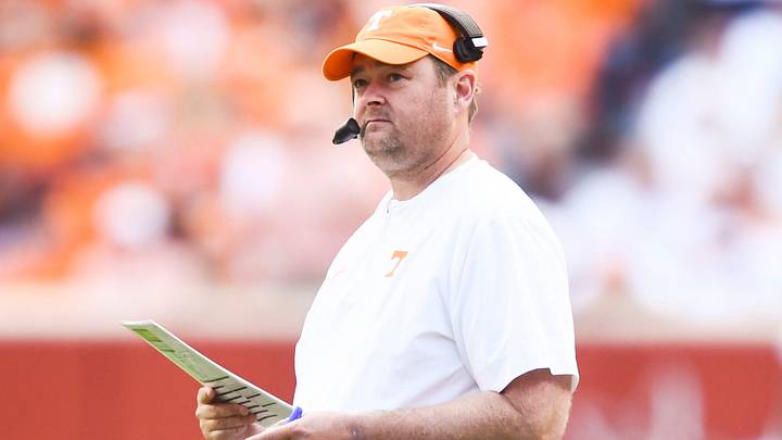 Tennessee head coach Josh Heupel is seen on the sidelines during a football game between Tennessee and Texas A&M at Neyland Stadium in Knoxville, Tenn., on Saturday, Oct. 14, 2023. Tennessee head coach Josh Heupel is seen on the sidelines during a football game between Tennessee and Texas A&M at Neyland Stadium in Knoxville, Tenn., on Saturday, Oct. 14, 2023.