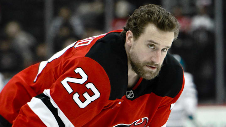 New Jersey Devils left wing Kurtis MacDermid (23). Mandatory Credit: John Jones-Imagn Images