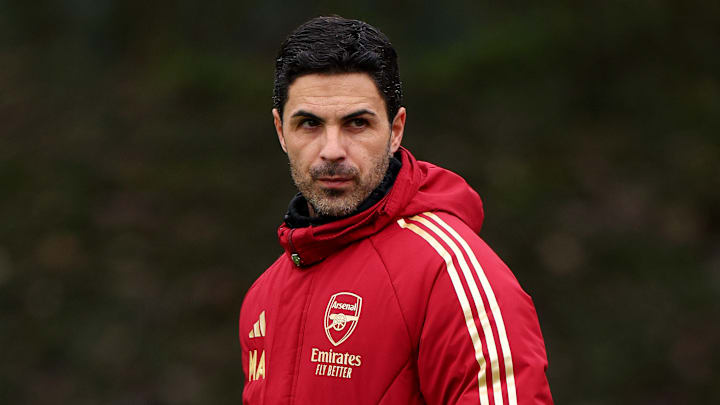 Arsenal FC Training Session And Press Conference - UEFA Champions League 2023/24