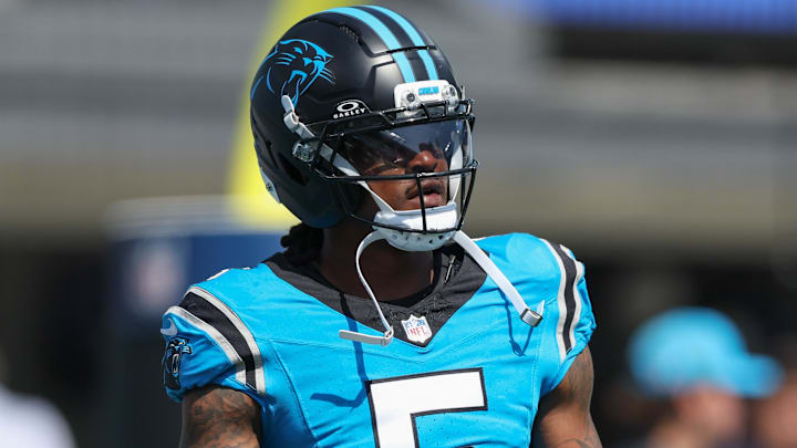 Carolina Panthers running back Rico Dowdle (5) is the ideal fantasy football sell-high candidate as he will be relegated back to the bench once Chuba Hubbard is healthy. Carolina Panthers running back Rico Dowdle (5) is the ideal fantasy football sell-high candidate as he will be relegated back to the bench once Chuba Hubbard is healthy.