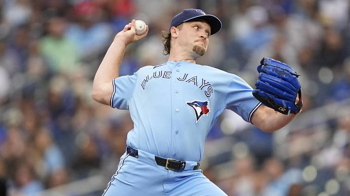 Toronto Blue Jays starting pitcher Trey Yesavage Toronto Blue Jays starting pitcher Trey Yesavage