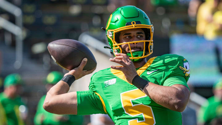Yesterday Oregon fans were offered indisputable video evidence that Dante Moore can launch the football.