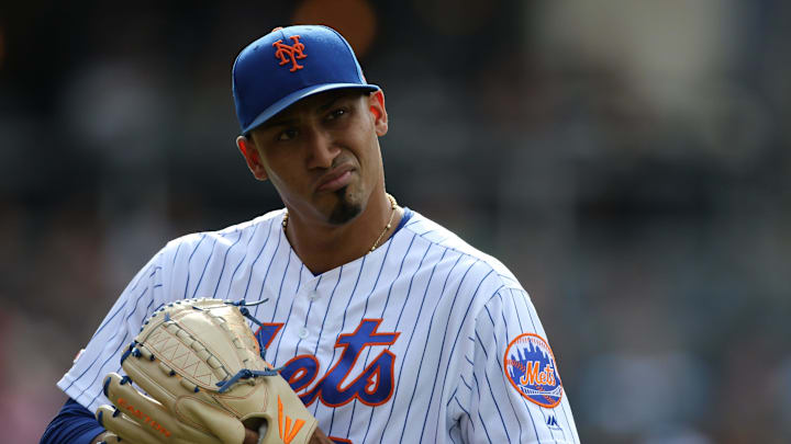 Edwin Diaz, of the Mets, is shown as he heads into the dugout after pitching the ninth inning. Diaz gave up a two-run home-run during the inning. The Mets went on to lose, 7-4. Sunday, August 11, 2019
Mets Vs Nationals Edwin Diaz, of the Mets, is shown as he heads into the dugout after pitching the ninth inning. Diaz gave up a two-run home-run during the inning. The Mets went on to lose, 7-4. Sunday, August 11, 2019
Mets Vs Nationals
