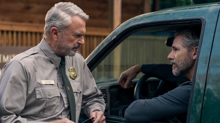 Untamed. (L to R) Sam Neill as Paul Souter, Eric Bana as Kyle Turner in episode 106 of Untamed