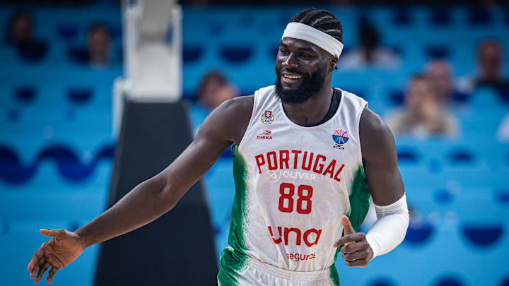 Portugal center Neemias Queta (88) at EuroBasket 2025.