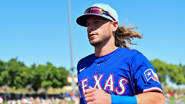 Texas Rangers left fielder Travis Jankowski