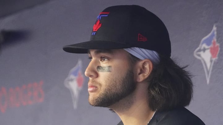 Toronto Blue Jays shortstop Bo Bichette in the dugout
