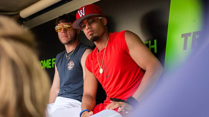 Boston Red Sox No. 1 prospect Franklin Arias meets with media inside the home dugout at Polar Park on July 24, 2026 after he was promoted to Triple-A Worcester from Double-A Portland. Boston Red Sox No. 1 prospect Franklin Arias meets with media inside the home dugout at Polar Park on July 24, 2026 after he was promoted to Triple-A Worcester from Double-A Portland.